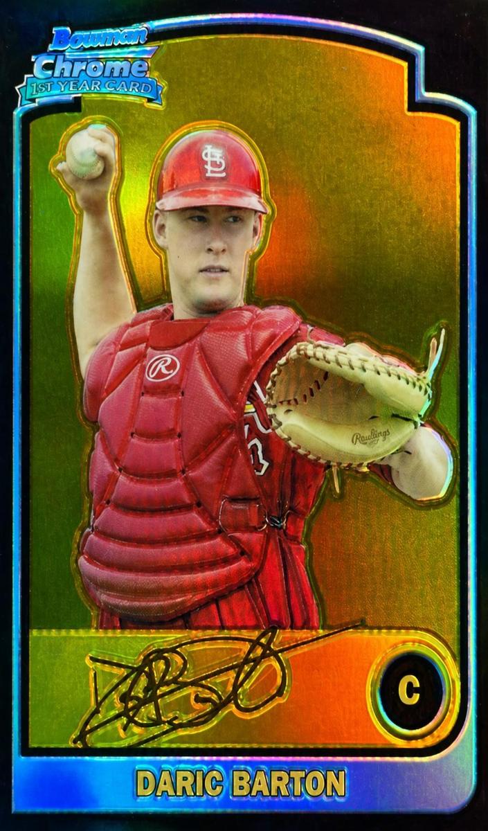 2003 Bowman Draft Picks & Prospects Baseball Gold Refractor Daric Barton #BDP34 PSA 9