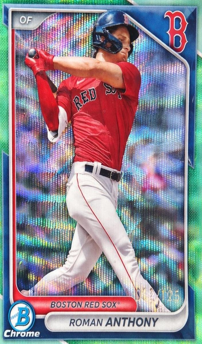 2024 Bowman Draft Chrome Baseball Aqua Wave Refractor Roman Anthony #BDC-19