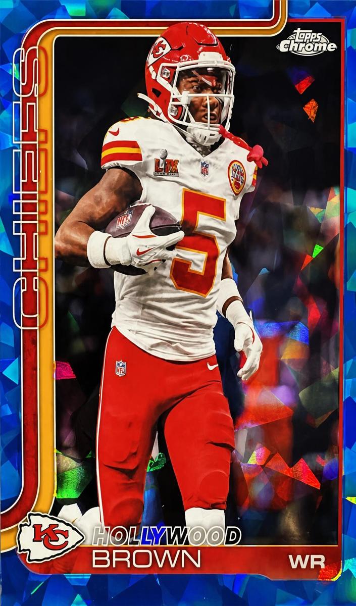 2025 Topps Chrome Sapphire Football Hollywood Brown #146
