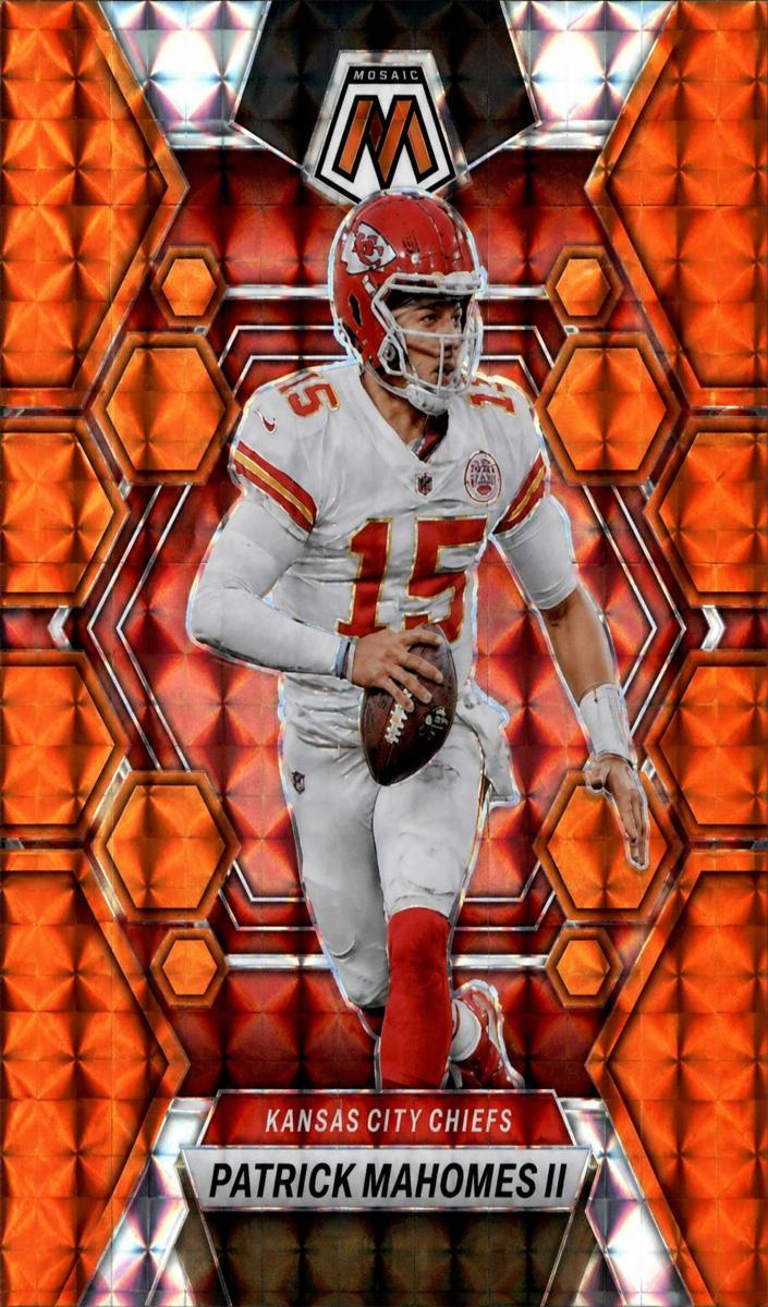2023 Panini Mosaic Football Orange Patrick Mahomes II #109 PSA 10