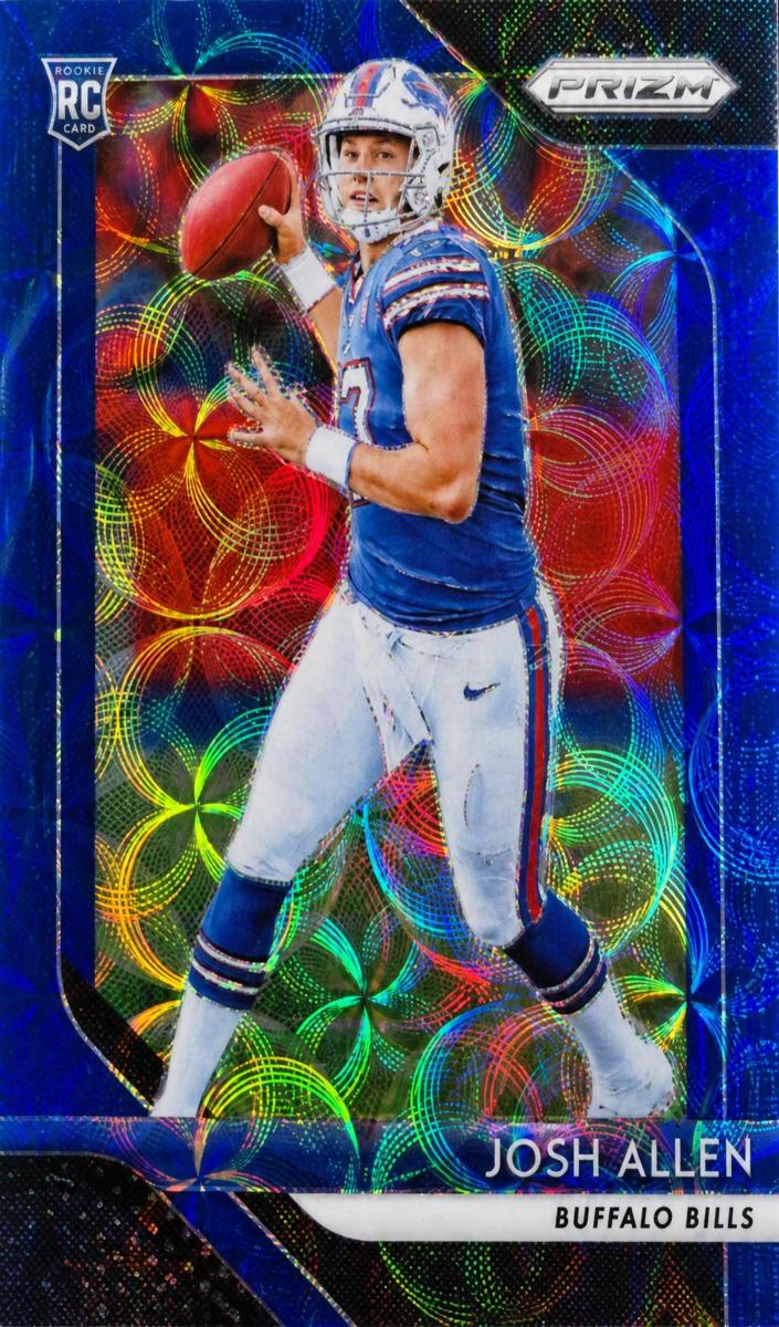 2018 Panini Prizm Football Blue Scope Josh Allen #205 PSA 9