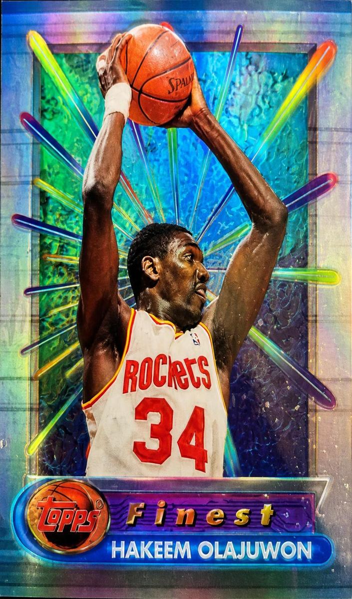 1994 Topps Finest Basketball Refractor Hakeem Olajuwon #170 PSA 10