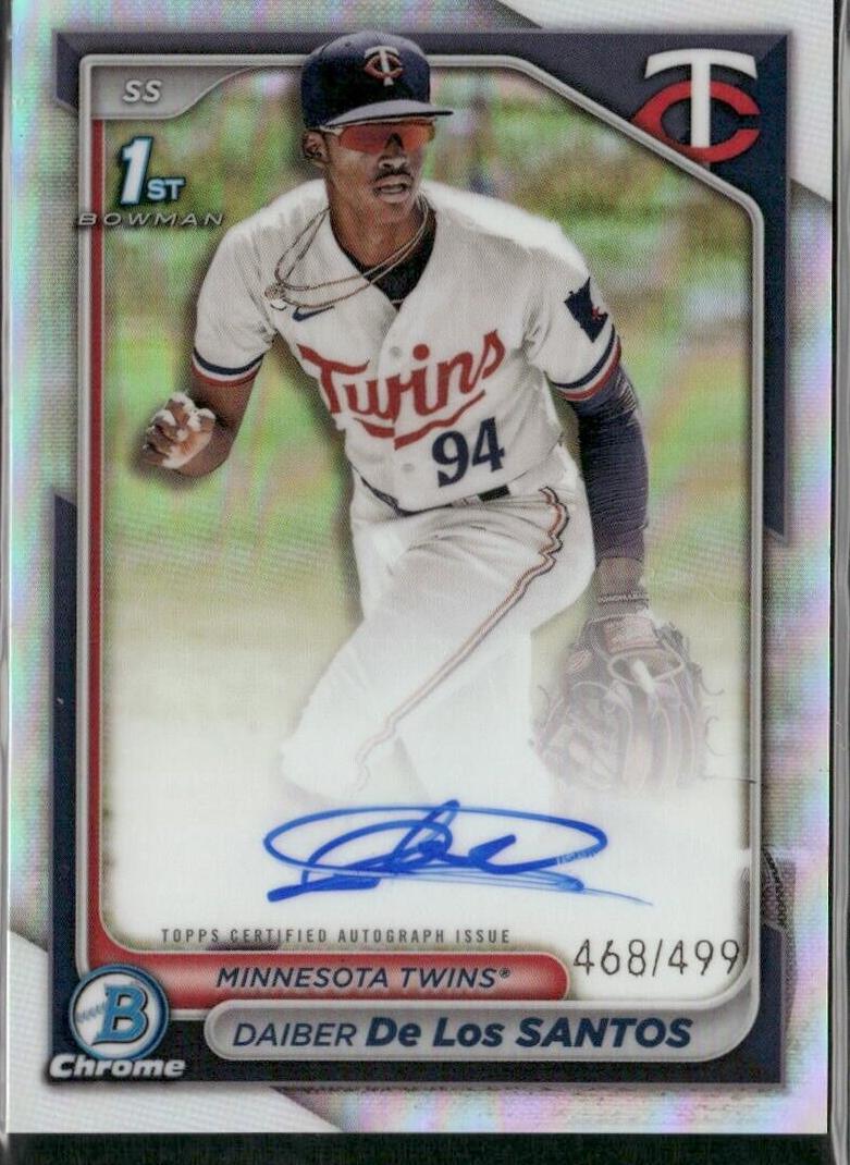 2024 Bowman Chrome Baseball Refractor Daiber De Los Santos #CPA-DD PSA 10