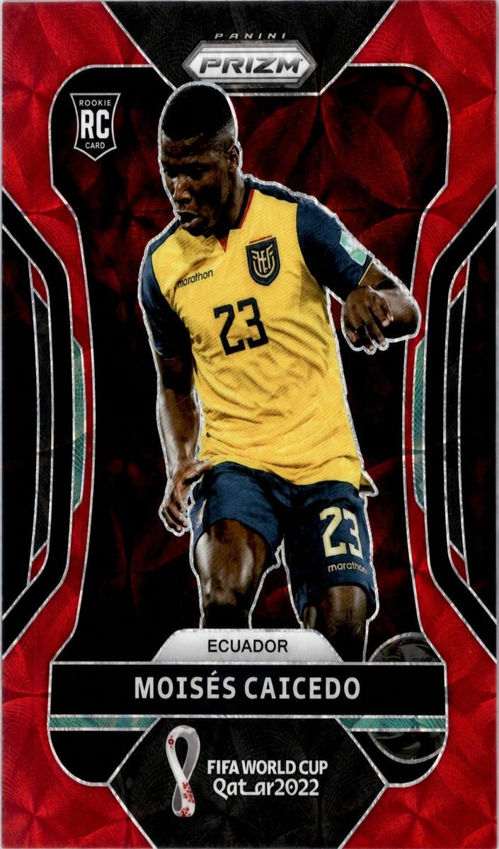 2022 Panini Prizm FIFA World Cup Qatar Soccer Choice Prizms Red Moises Caicedo #81