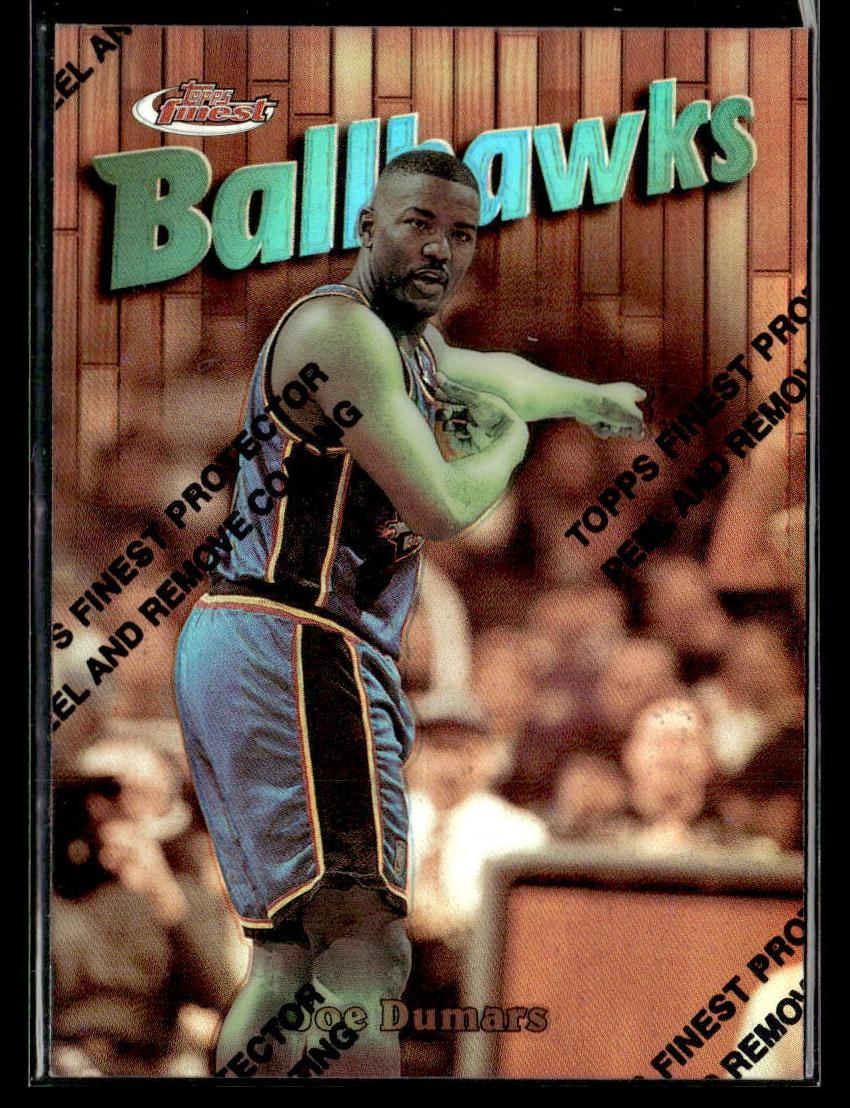 1997 Topps Finest Basketball Refractor Joe Dumars #29 PSA 9