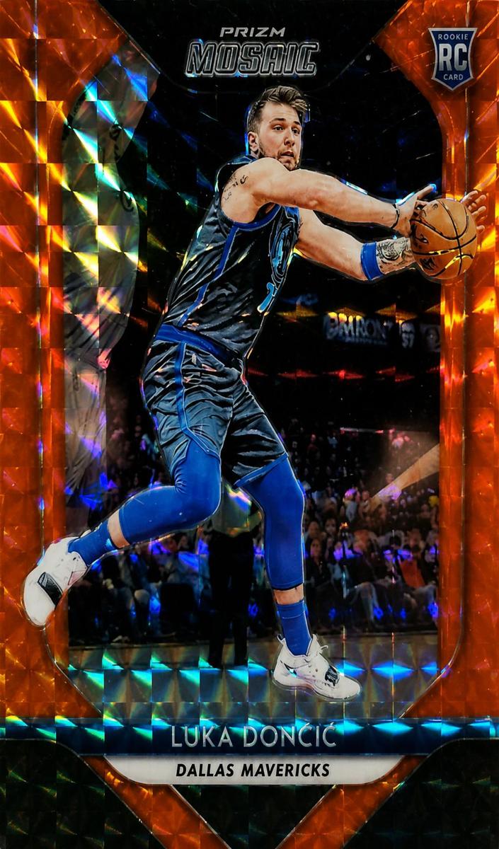 2018 Panini Prizm Mosaic Basketball Orange Luka Doncic #68 PSA 9