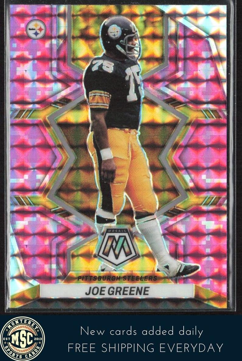 2022 Panini Mosaic Football Camo Pink Joe Greene #168 PSA 10