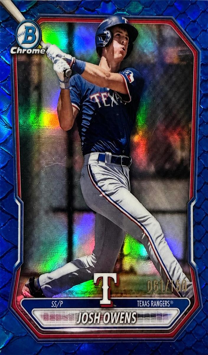 2026 Bowman Baseball Reptilian Blue Refractor Josh Owens #BCP-62