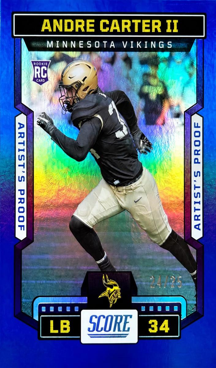 2023 Panini Score Football Artist's Proof Andre Carter II #375