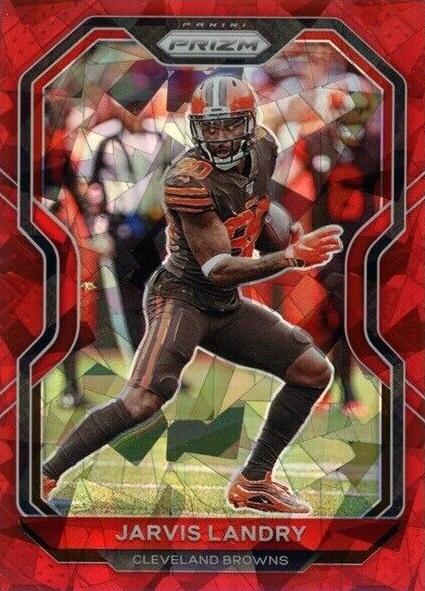 2020 Panini Prizm Football Red Ice Prizm Jarvis Landry #58