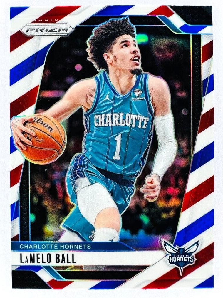 2024 Panini Prizm Basketball Red White and Blue LaMelo Ball #30 PSA 9