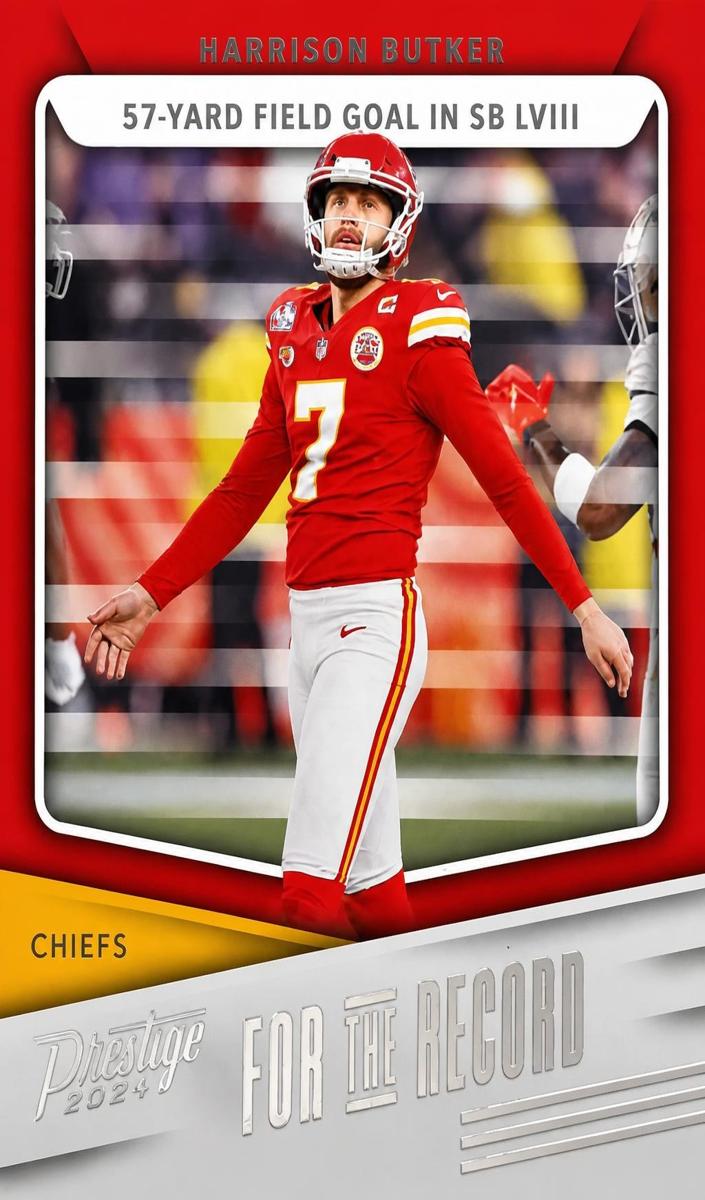 2024 Panini Prestige Football Harrison Butker #FR-HB PSA 10
