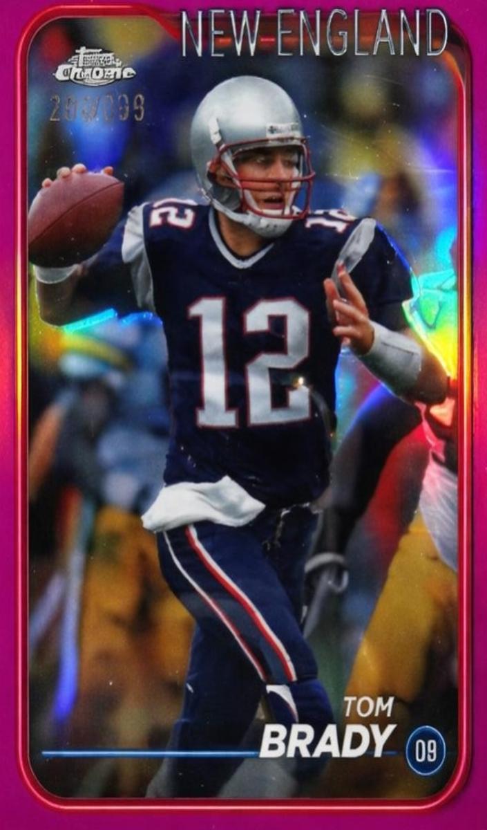 2024 Topps Chrome Football Magenta Refractor Tom Brady #120 PSA 10