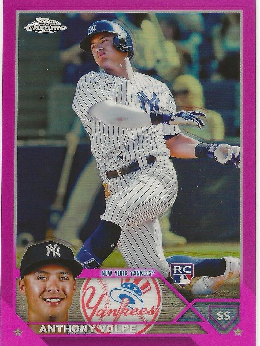 2023 Topps Chrome Baseball Pink Anthony Volpe #4 PSA 9