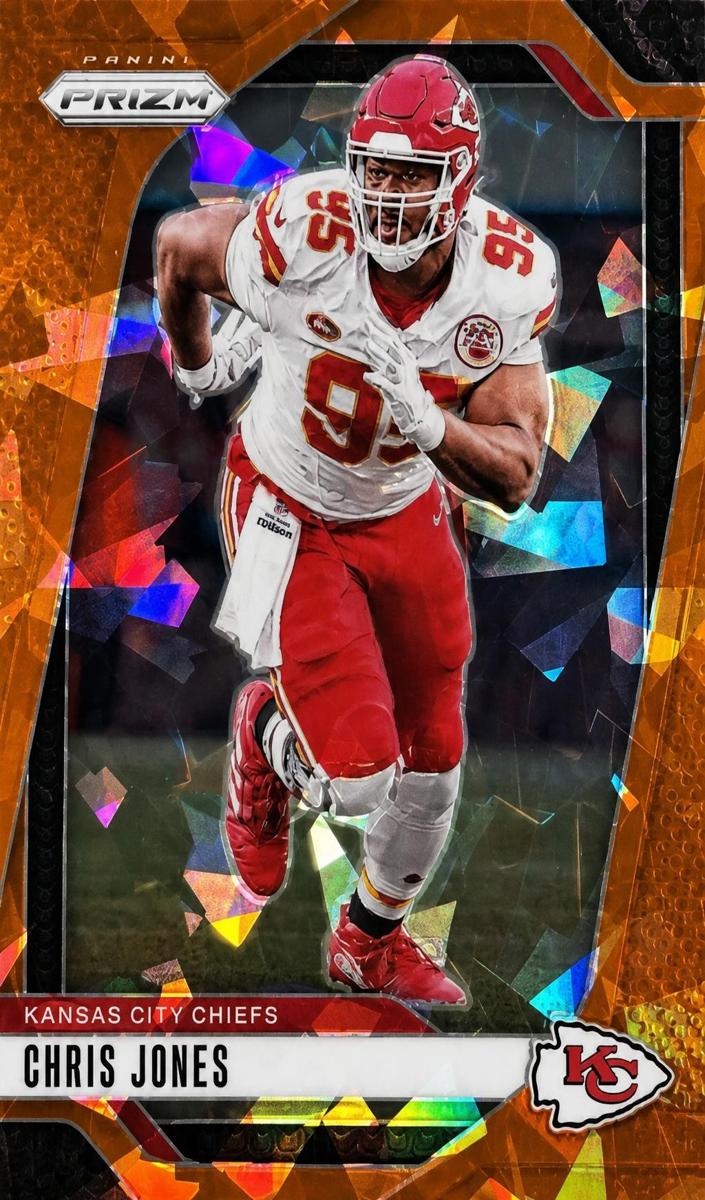 2024 Panini Prizm Football Orange Ice Chris Jones #143