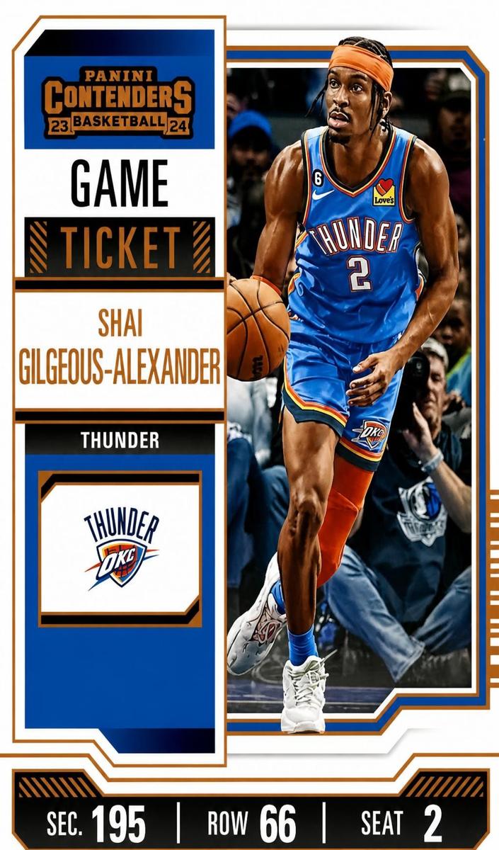 2023 Panini Contenders Basketball Bronze Game Ticket Shai Gilgeous-Alexander #52