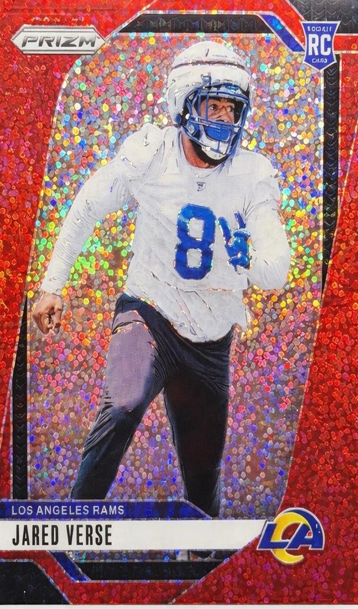 2024 Panini Prizm Football Red Sparkle Jared Verse #341 PSA 10