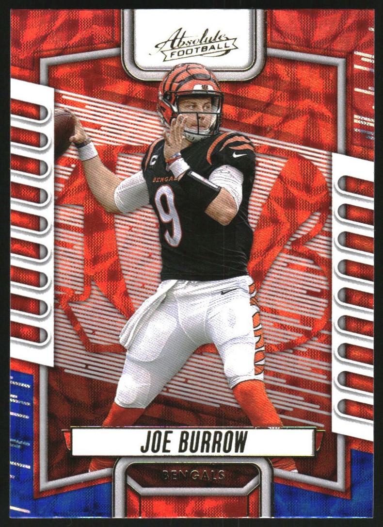 2023 Panini Absolute Football Red White Blue Kaleidoscope Joe Burrow #11 PSA 8.5