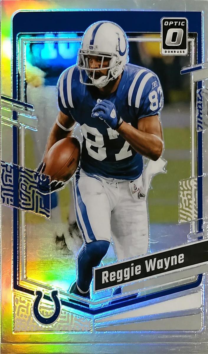 2023 Panini Spectra Football Neon Splatter Reggie Wayne #38