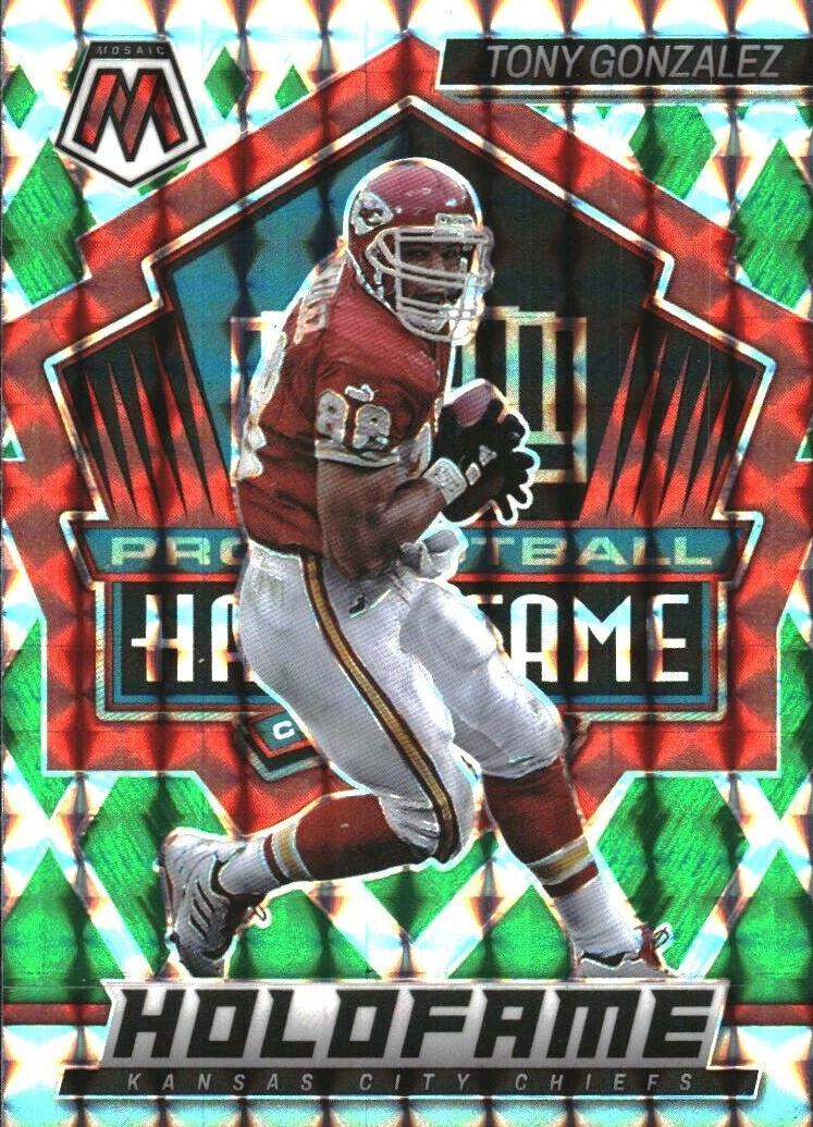 2022 Panini Mosaic Football Green Tony Gonzalez #HF-13