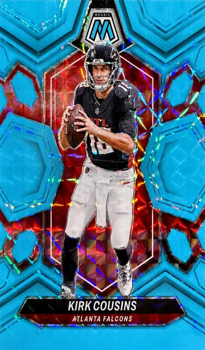 2024 Panini Mosaic Football Blue Fluorescent Kirk Cousins #8