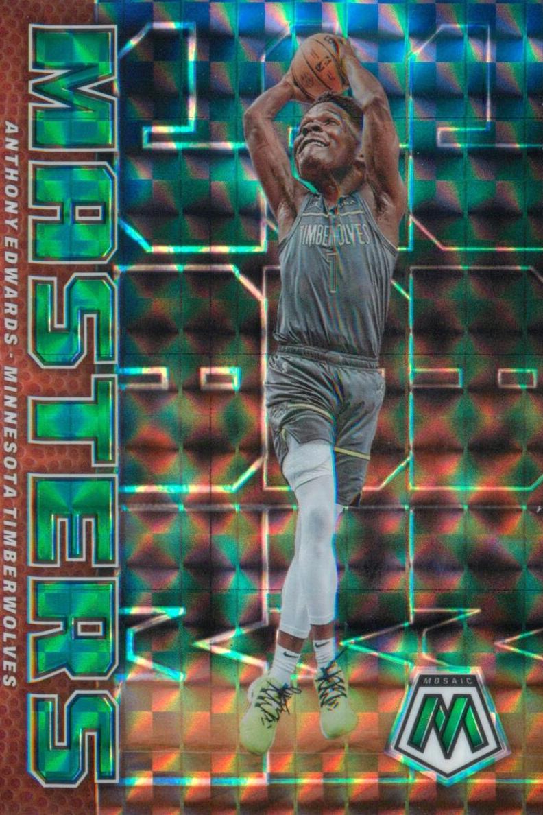 2022 Panini Mosaic Basketball Green Anthony Edwards #4 PSA 9