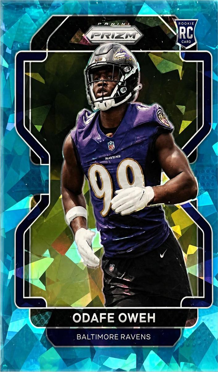 2021 Panini Prizm Football Blue Ice Odafe Oweh #380