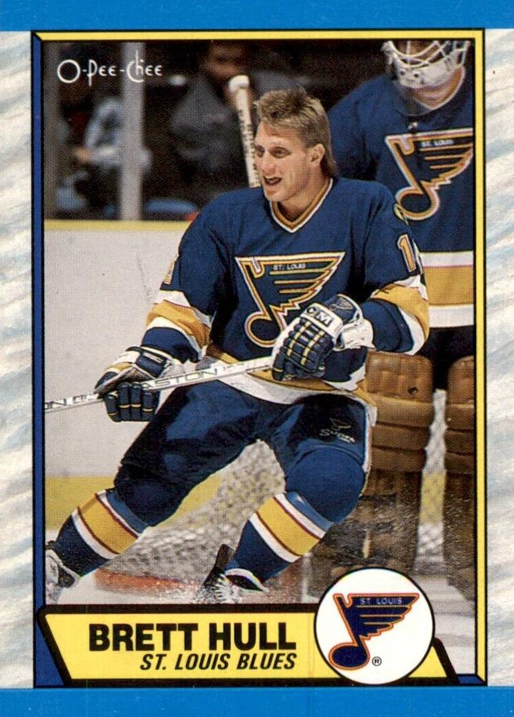 1989 O-Pee-Chee Hockey Brett Hull #186 PSA 9