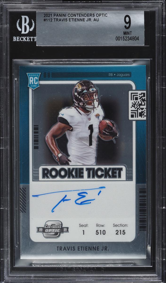 2021 Panini Contenders Optic Football Travis Etienne Jr. #112 BGS 8.5