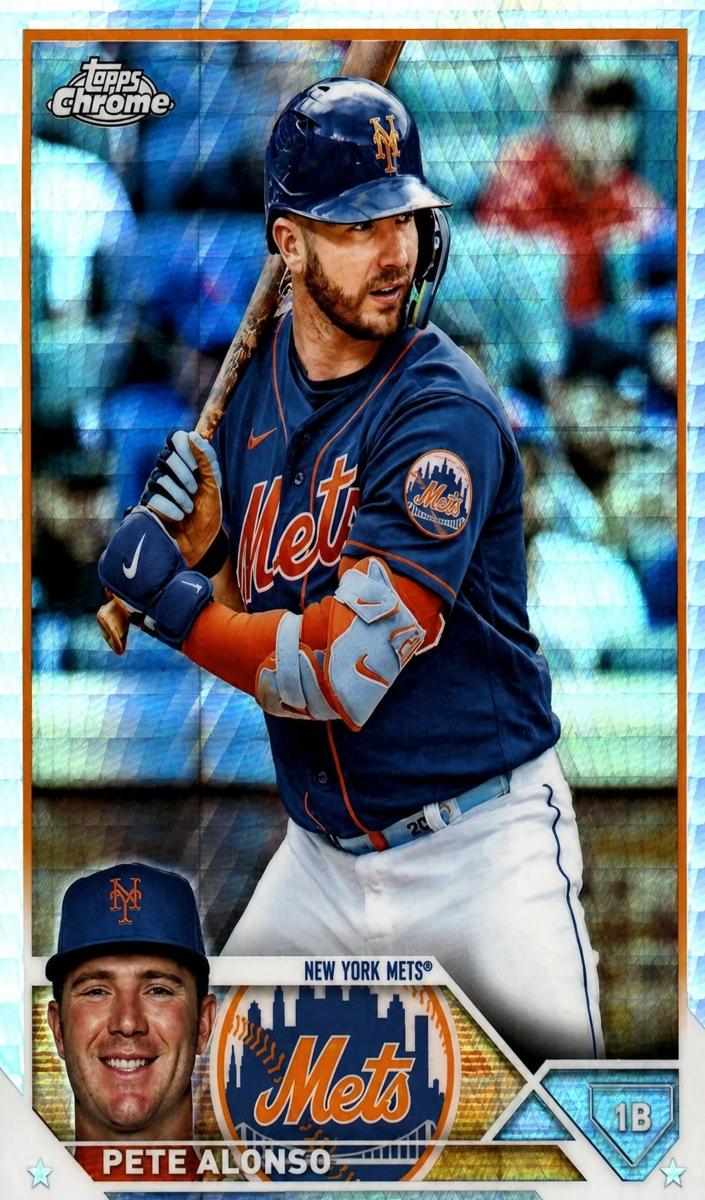 2023 Topps Chrome Baseball Prism Pete Alonso #75 SGC 9