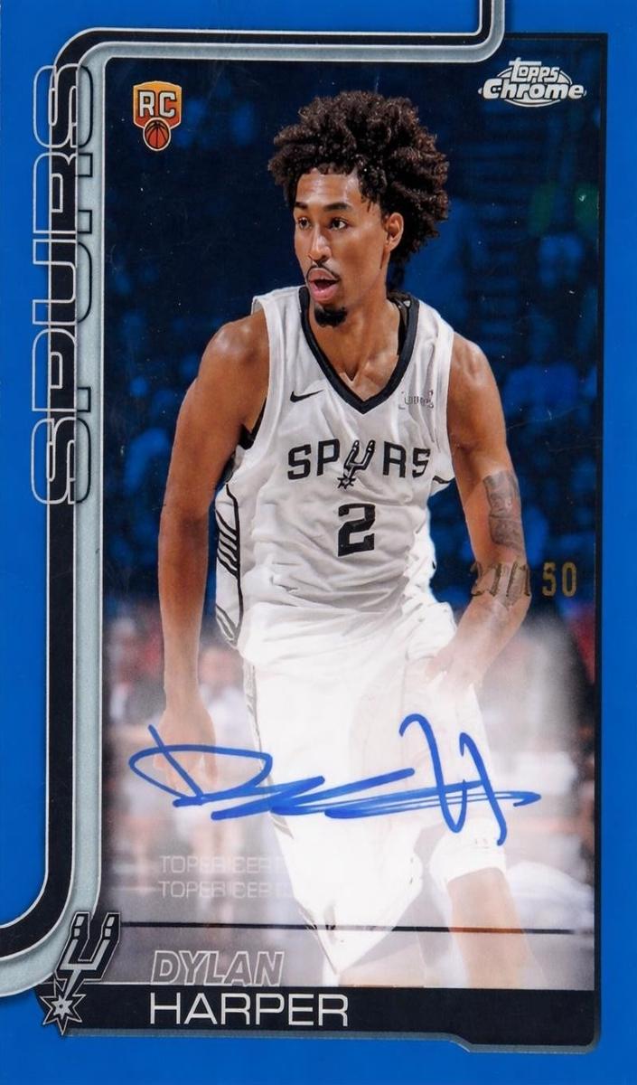 2025 Topps Chrome Basketball Blue Refractor Dylan Harper #TCAR-DH