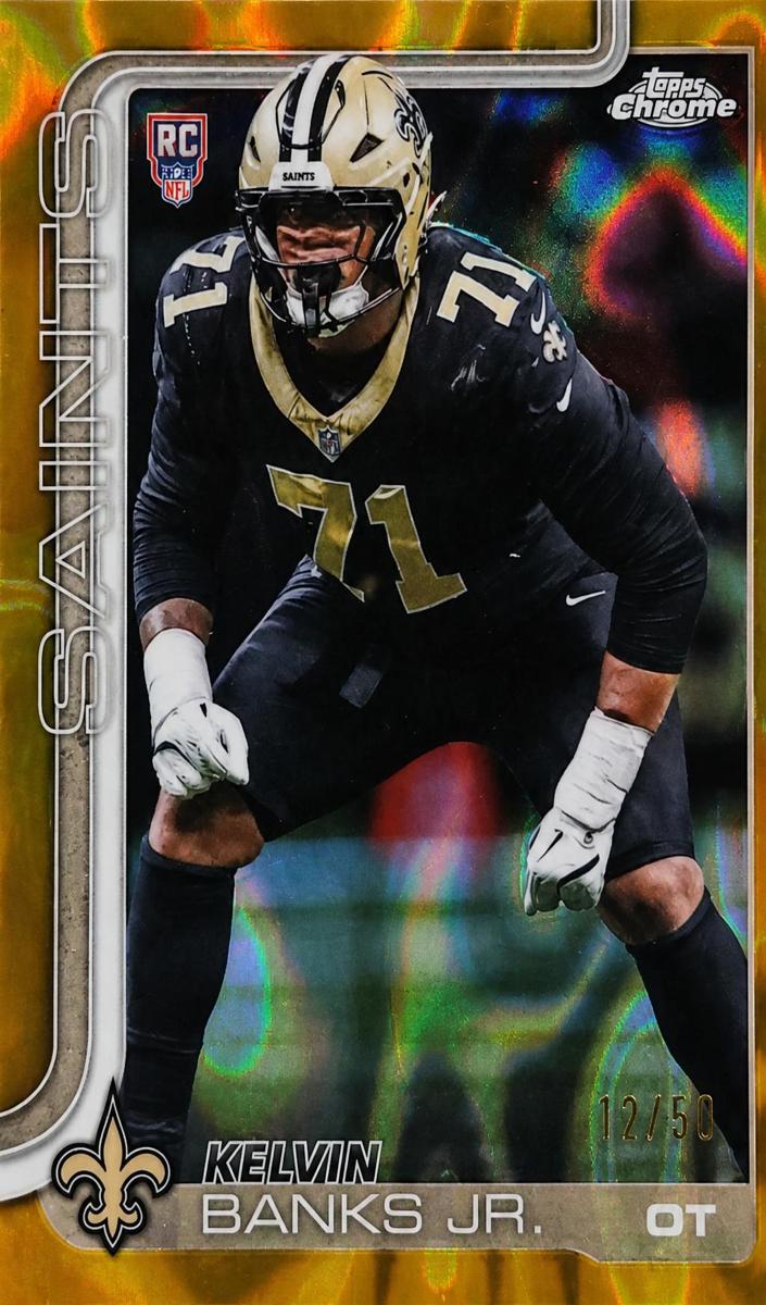 2025 Topps Chrome Football Gold Lava Refractor Kelvin Banks Jr. #378