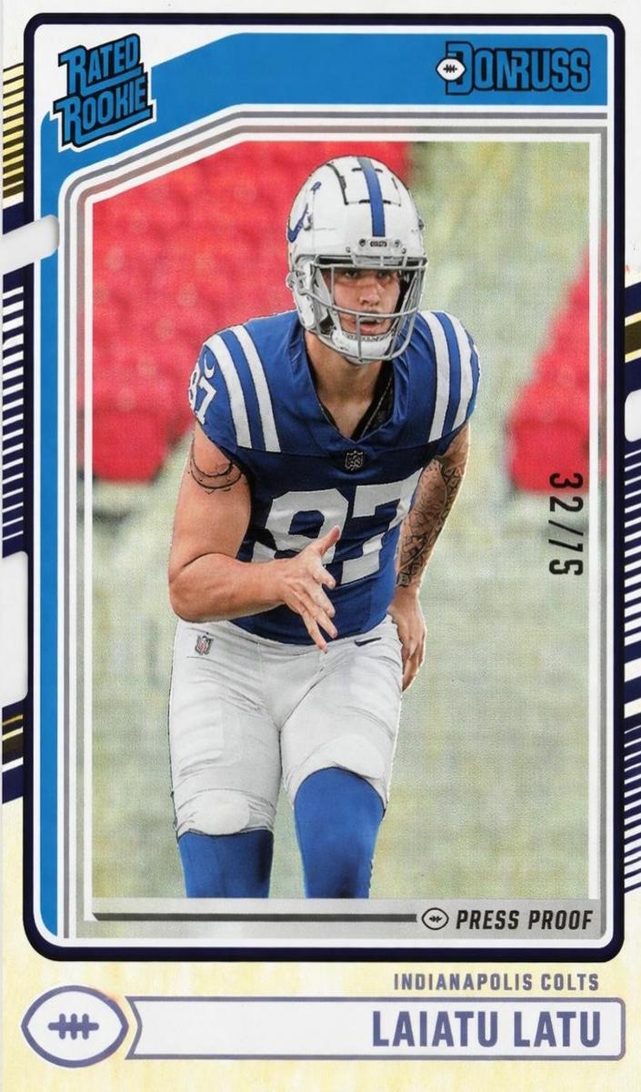 2024 Panini Donruss Football Press Proof Silver Die-Cut Laiatu Latu #311