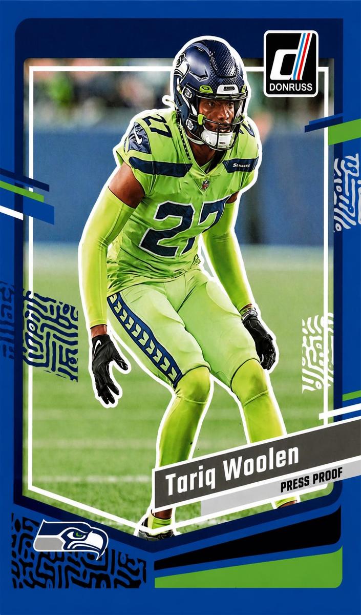 2023 Panini Donruss Football Press Proof Blue Tariq Woolen #263
