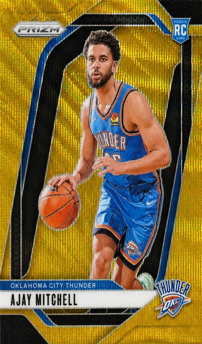 2024 Panini Prizm Basketball Gold Wave Ajay Mitchell #226