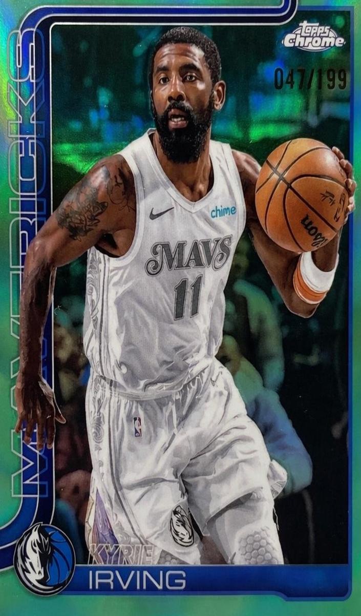 2025 Topps Chrome Basketball Green Refractor Kyrie Irving #40