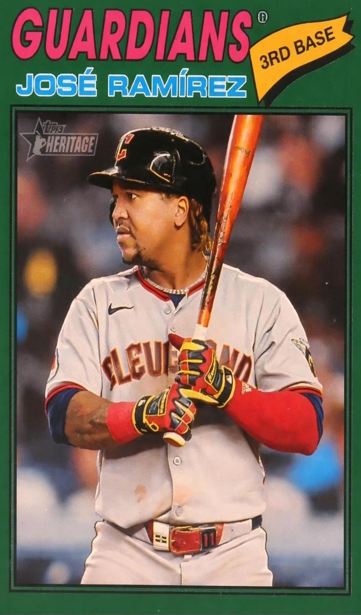 2026 Topps Heritage Baseball Dark Green Bordered Jose Ramirez #52