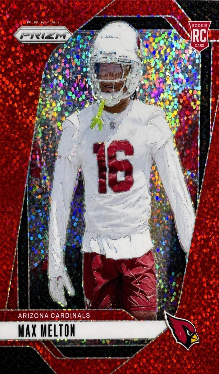2024 Panini Prizm Football Red Sparkle Max Melton #376