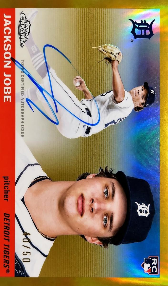 2025 Topps Chrome Platinum Baseball Gold Refractor Jackson Jobe #CPA-JJO
