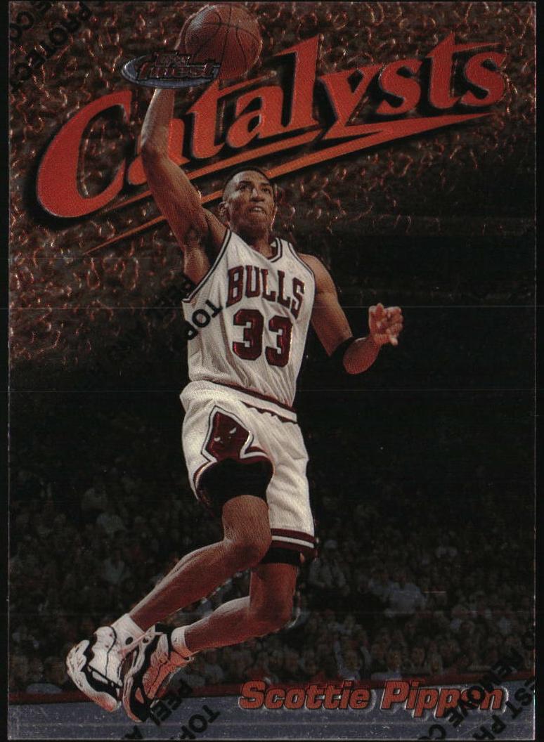 1997 Topps Finest Basketball Scottie Pippen #1 PSA 9