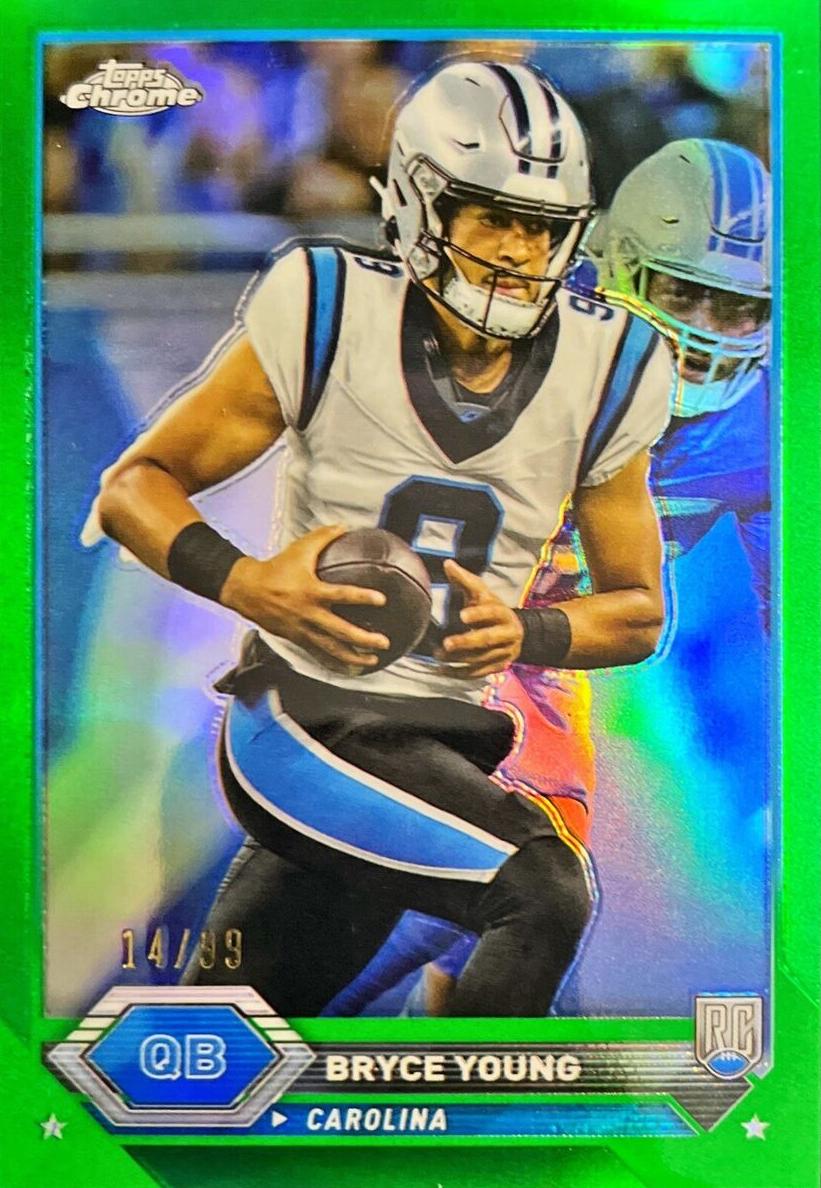2023 Topps Composite Football Green Refractor Bryce Young #1 PSA 9