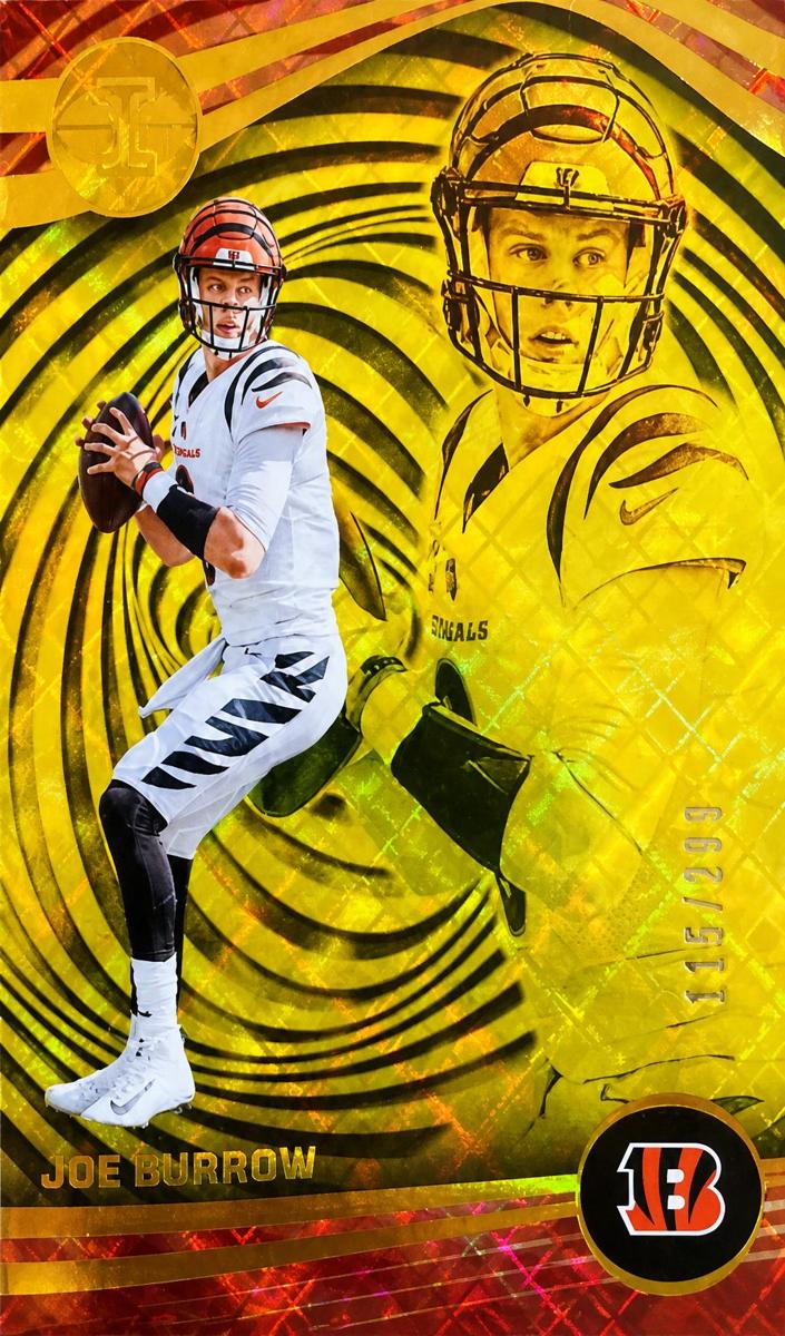 2023 Panini Illusions Football Trophy Collection Yellow Diamond Joe Burrow #22