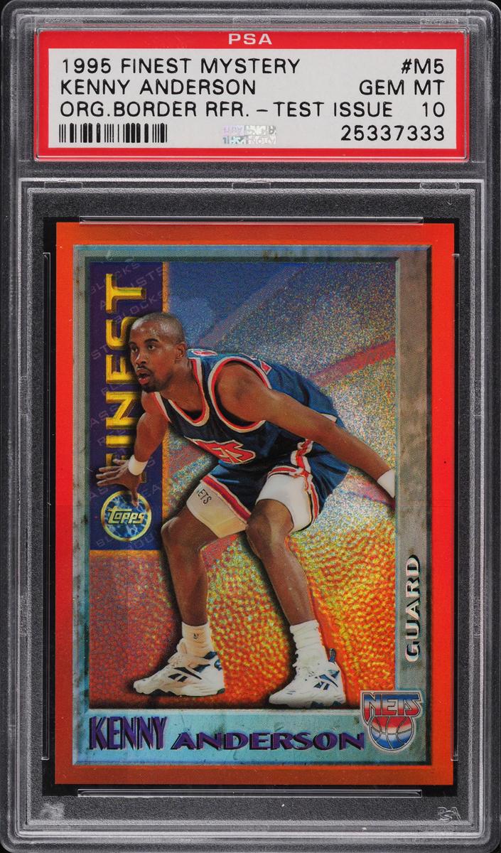 1995 Topps Finest Basketball Orange Bordered Test Refractor Kenny Anderson #M5