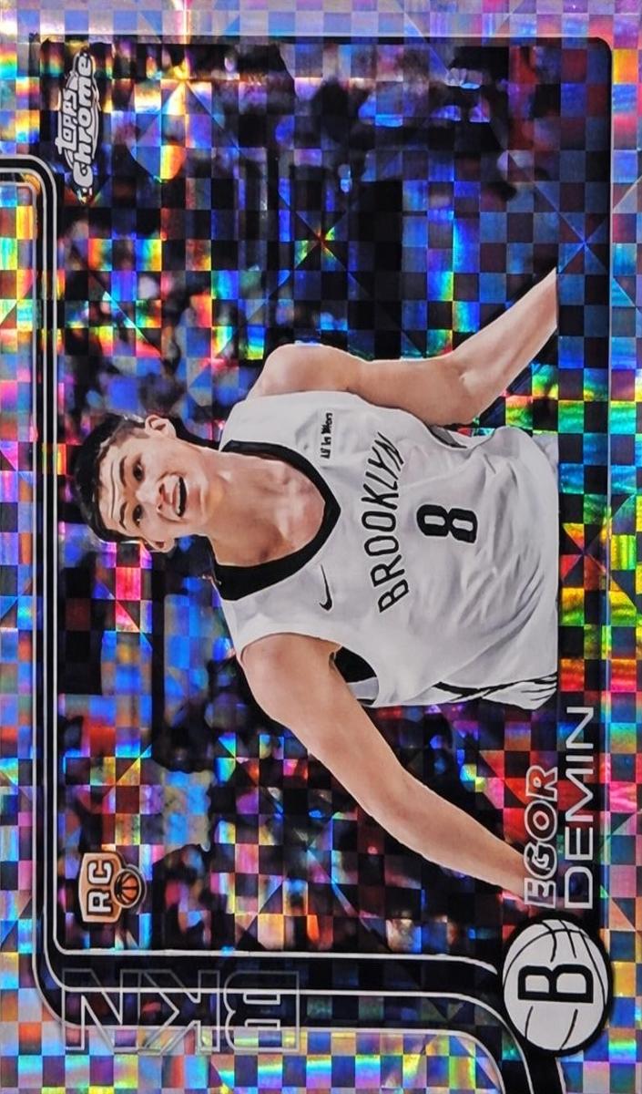 2025 Topps Chrome Basketball X-Fractor Egor Demin #258 PSA 9