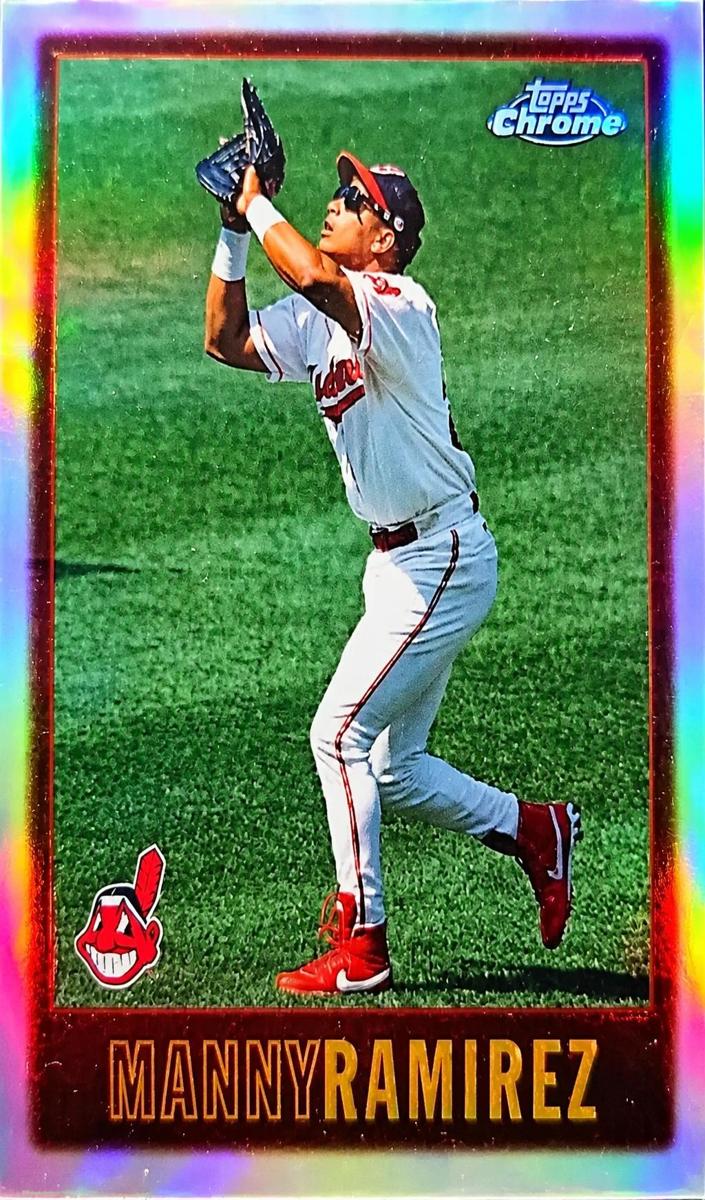 1997 Topps Chrome Baseball Refractor Manny Ramirez #106