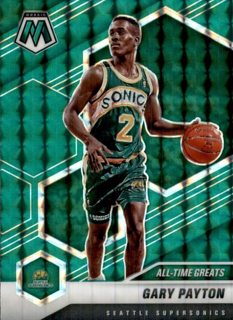 2020 Panini Mosaic Basketball Green Mosaic Gary Payton #291