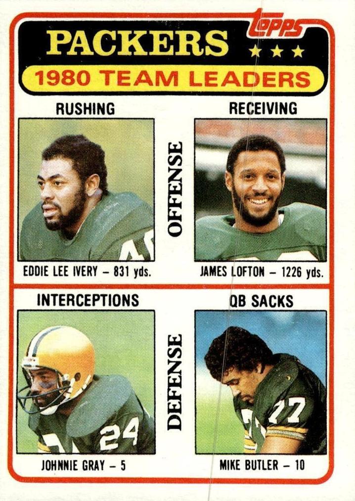 1981 Topps Football Packers Team Leaders #151 PSA 9