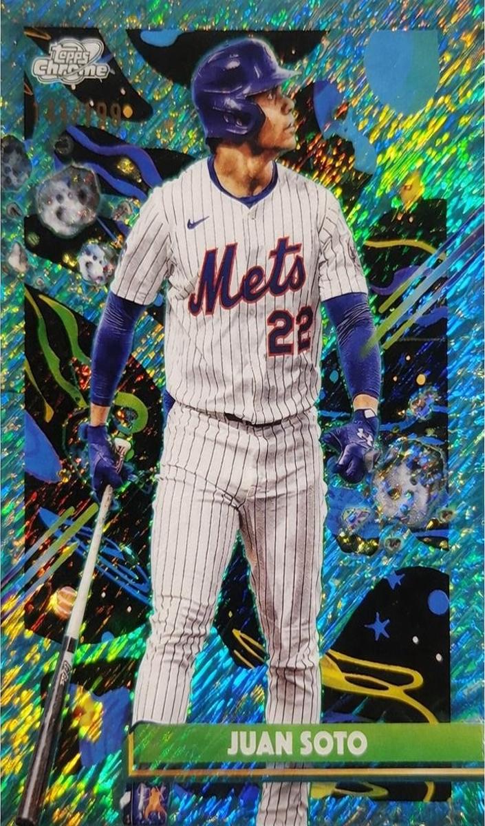 2025 Topps Cosmic Chrome Baseball Aqua Equinox Refractor Juan Soto #143