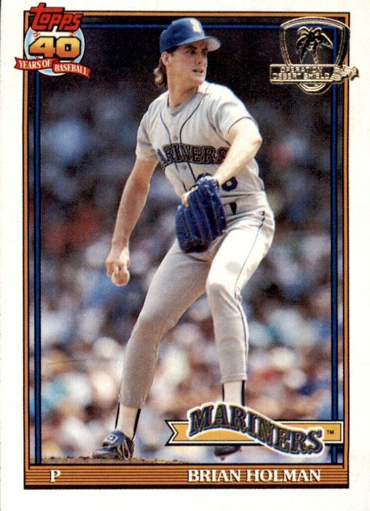 1991 Topps Baseball Brian Holman #458 PSA 8.5