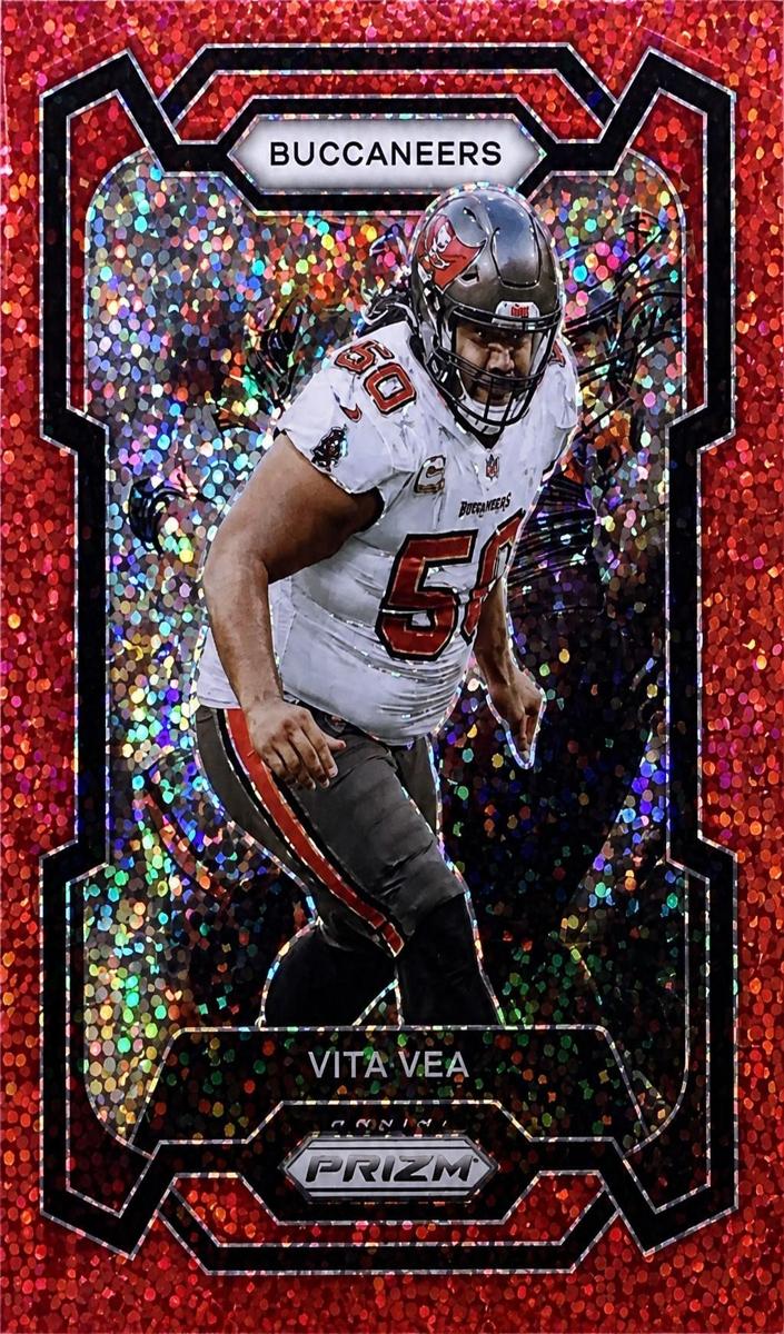 2023 Panini Prizm Football Red Sparkle Vita Vea #282
